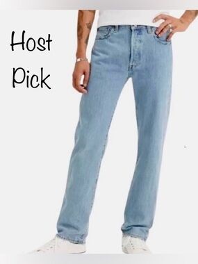 Levi’s 501 Original Fit Button Fly Jeans in Light Blue Men’s 28/30